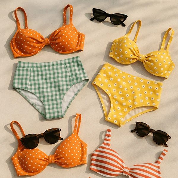 retro two-piece swimwear retro two-piece swimwear